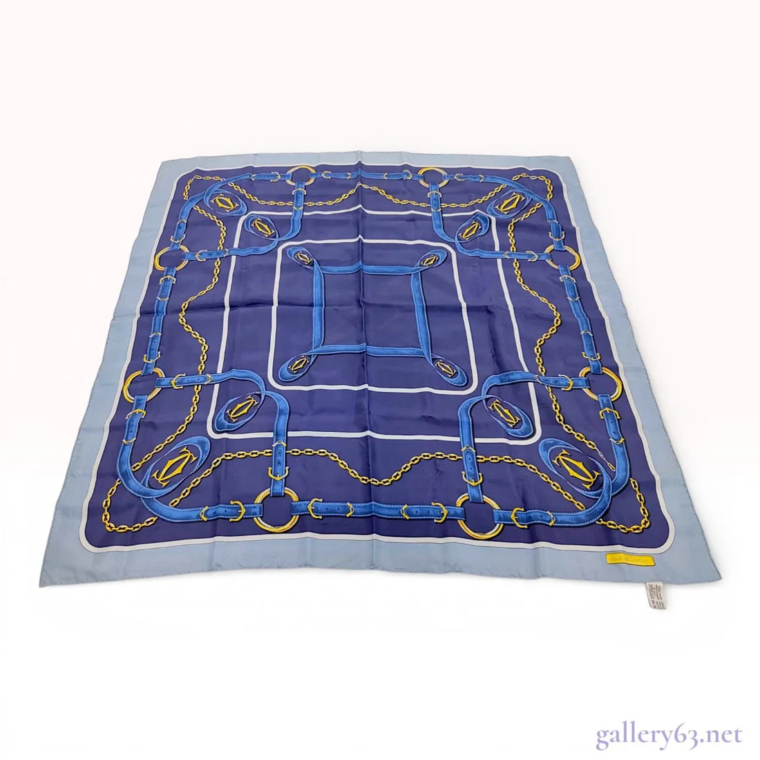 Must de Cartier Silk Scarf, Equestrian Jewelry Motif, Carre 90