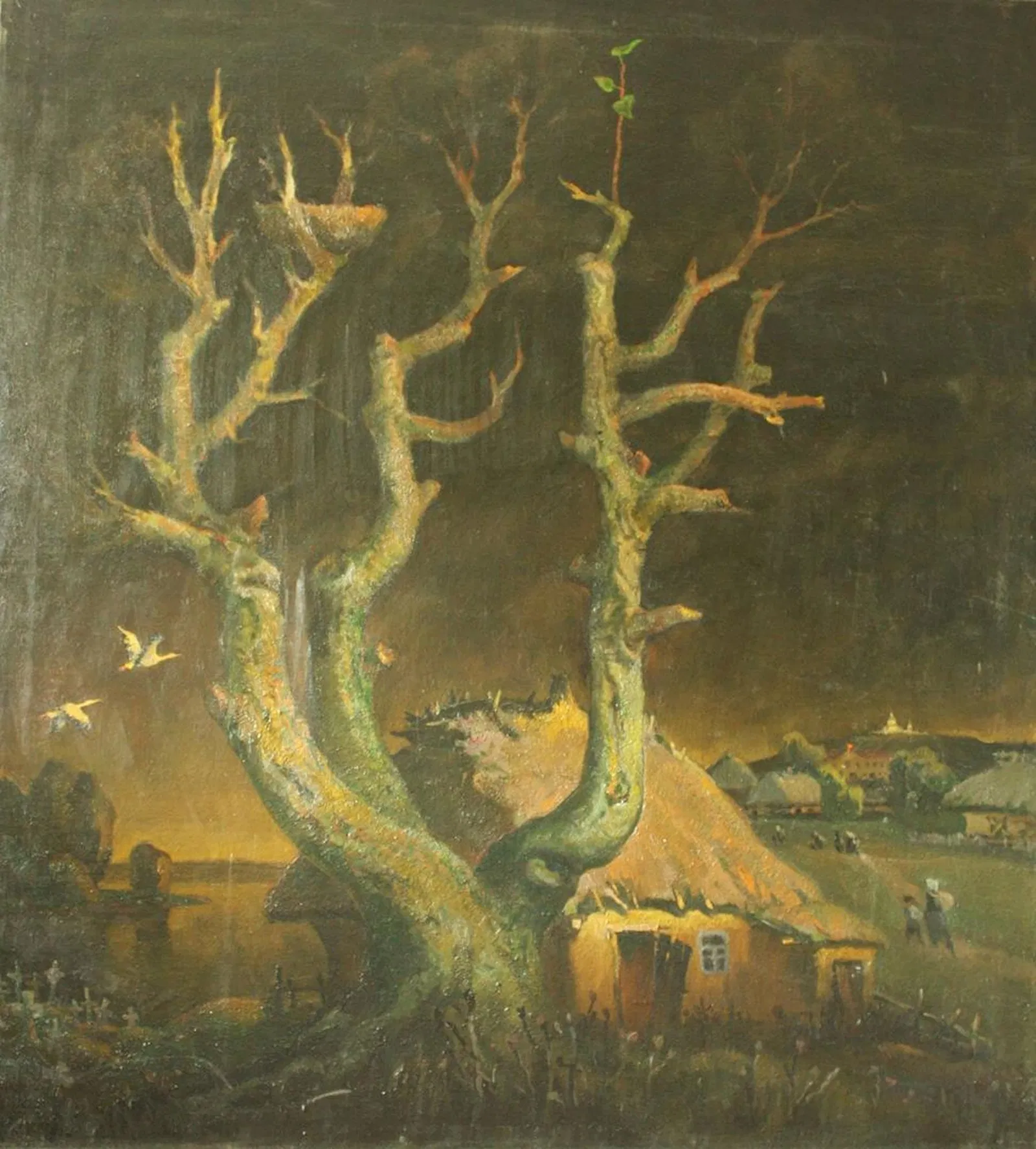 Mynka Olexandr (Ukrainian artist), "The tree of life", oil on canvas