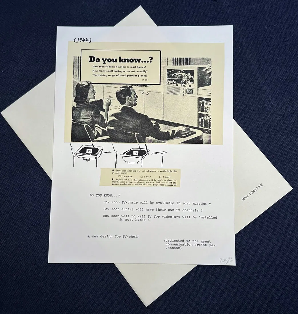 Nam June Paik signed Screenprint. 1973. One of 300 copies.