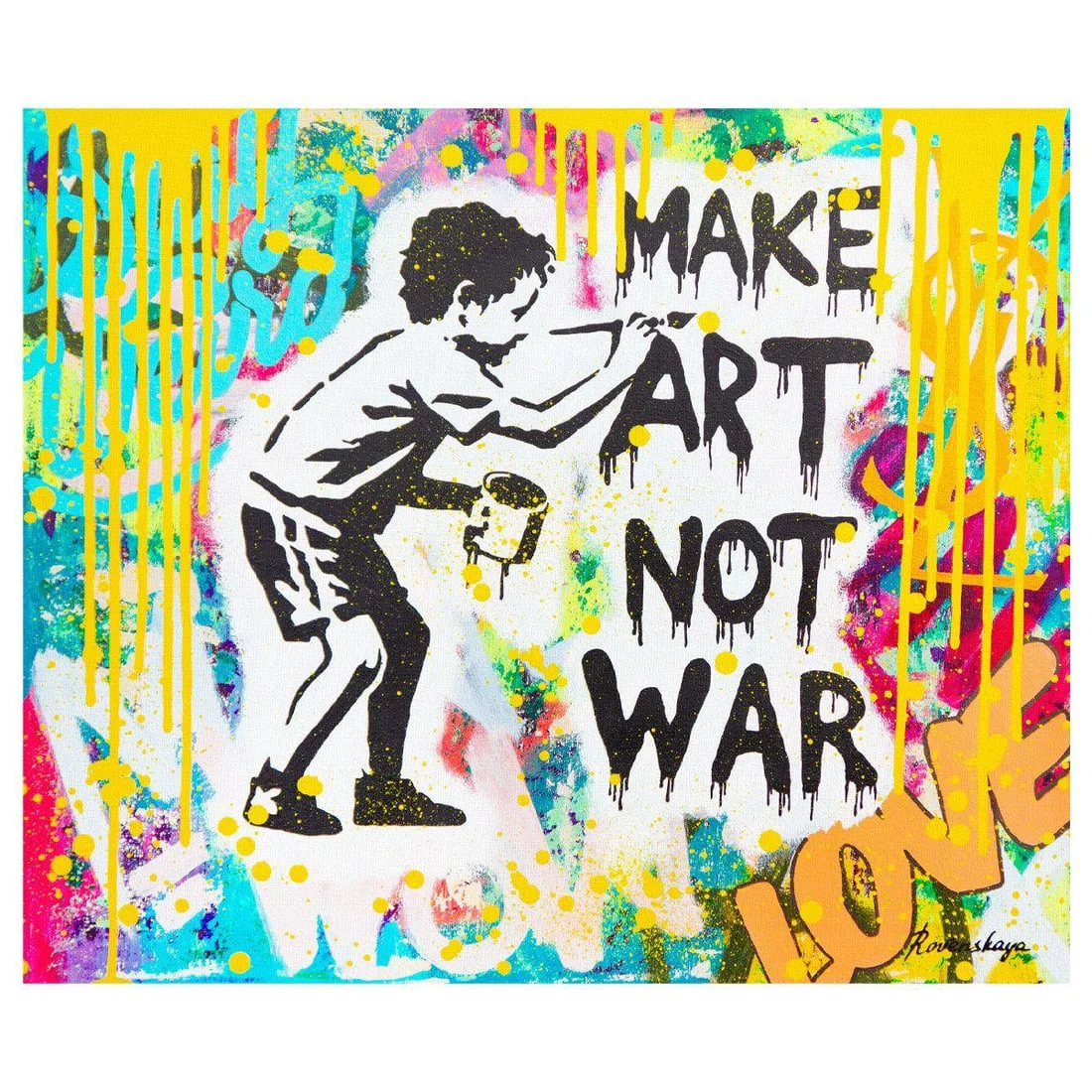 Nastya Rovenskaya- Original Oil on Canvas "Spray It, Don't Say It"