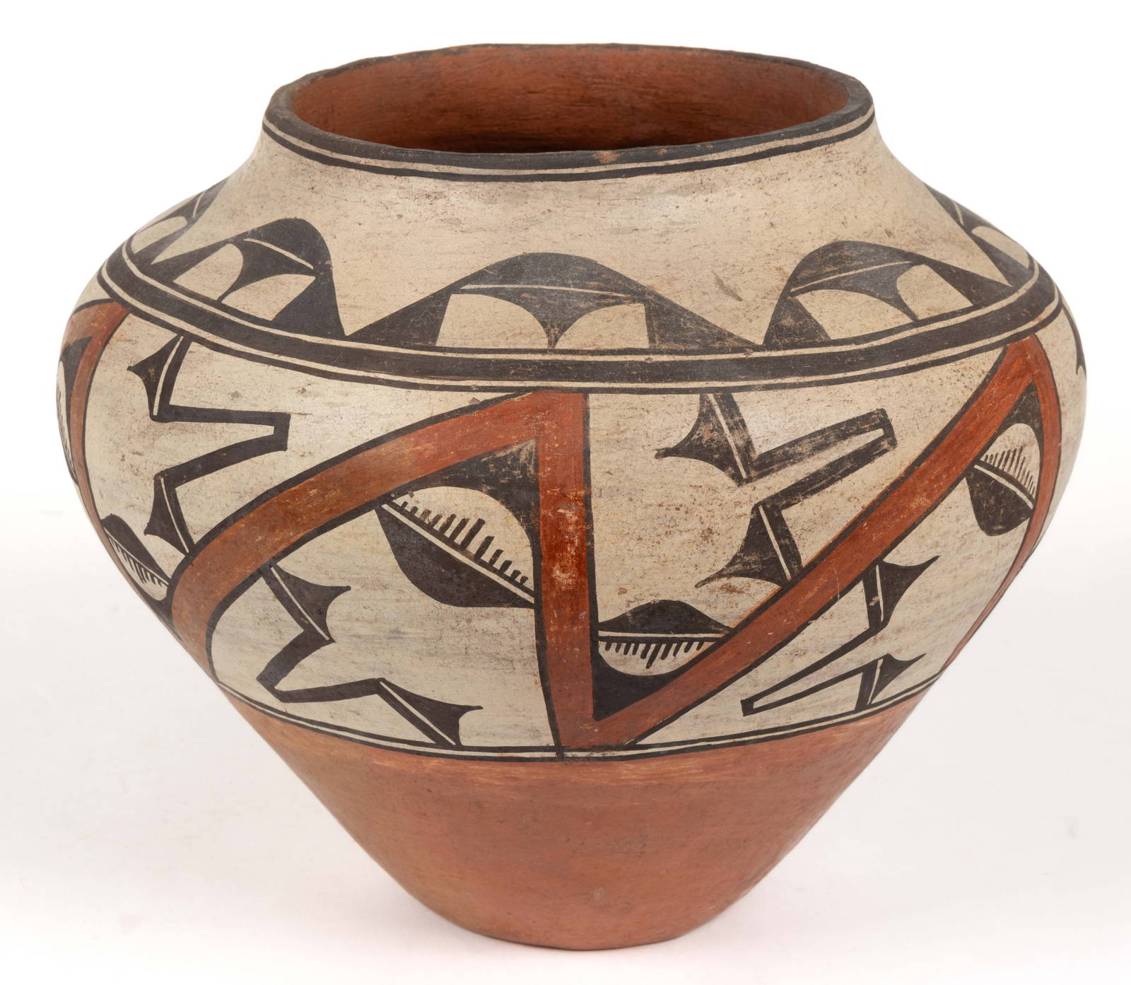 NATIVE AMERICAN ZIA PUEBLO POTTERY JAR / OLLA