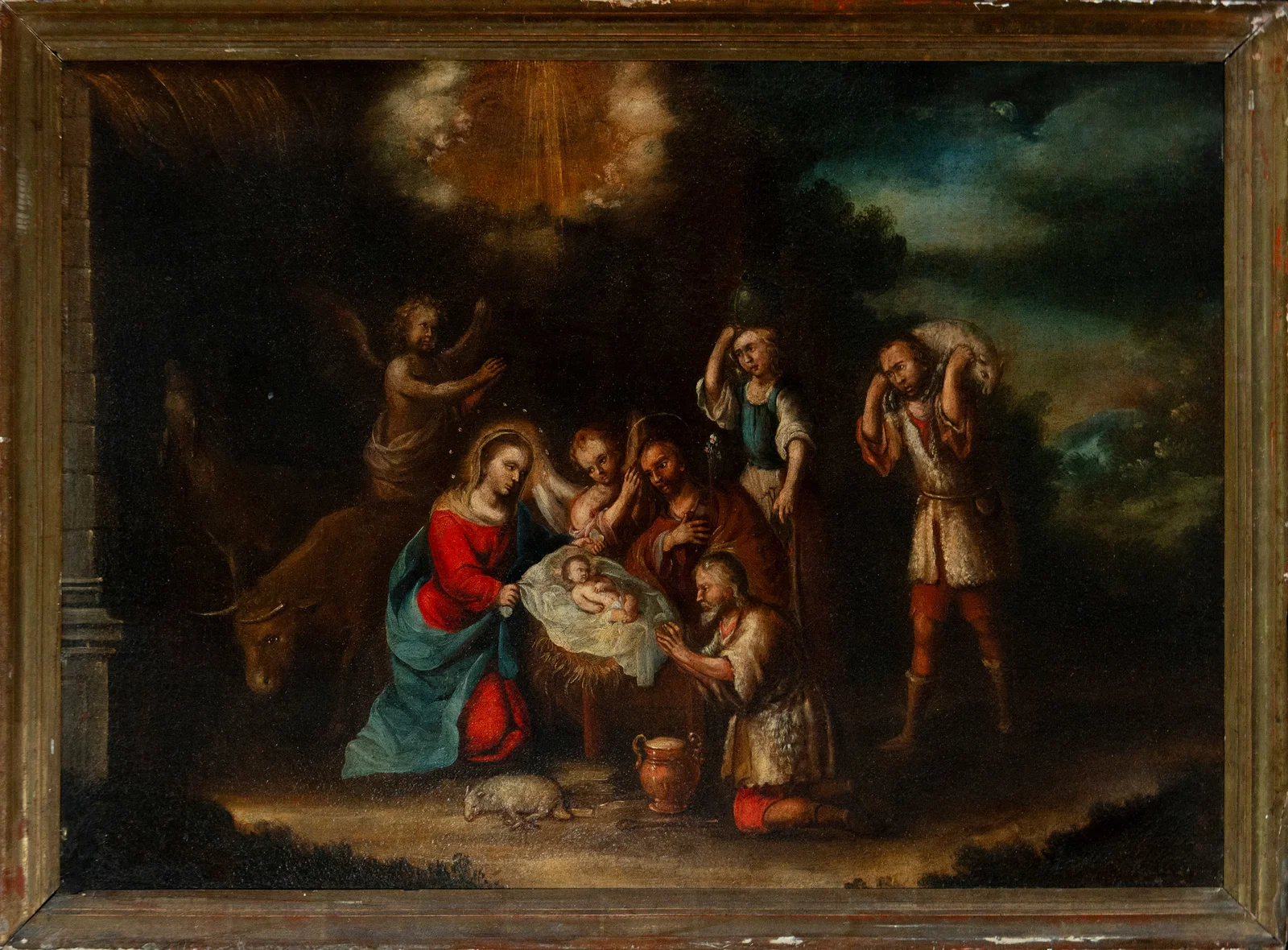 Nativity – Adoration of the Shepherds, Colonial School, 17th Century