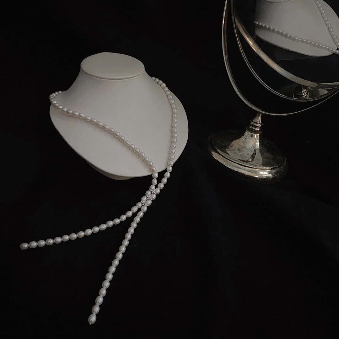 Natural Freshwater Pearl Sweater Necklace