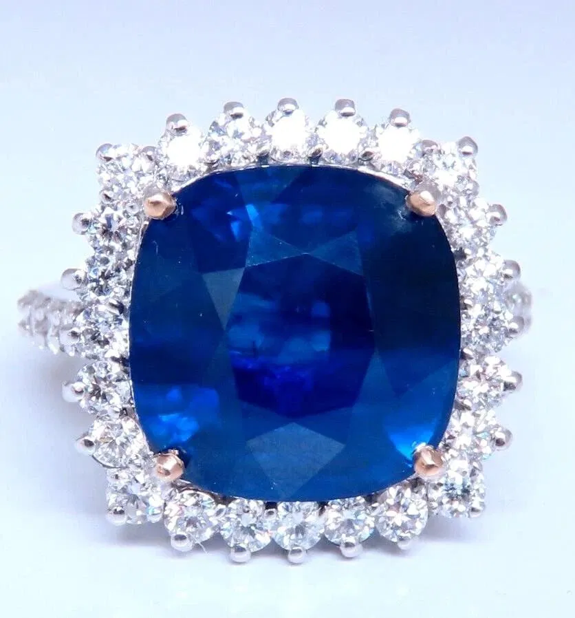Natural Sapphire Diamonds Ring 15.94ct 18kt. GIA Certified 12233**