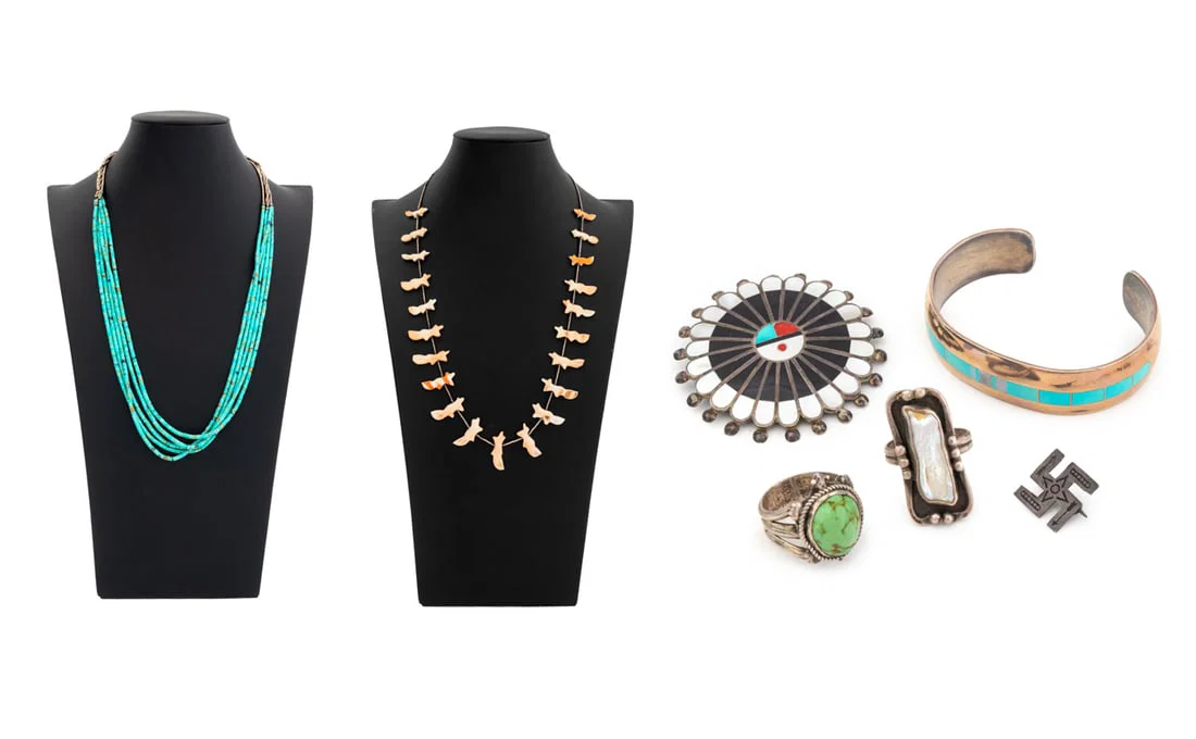 Navajo Dine, Hopi, & Zuni Jewelry, 7 Pcs.