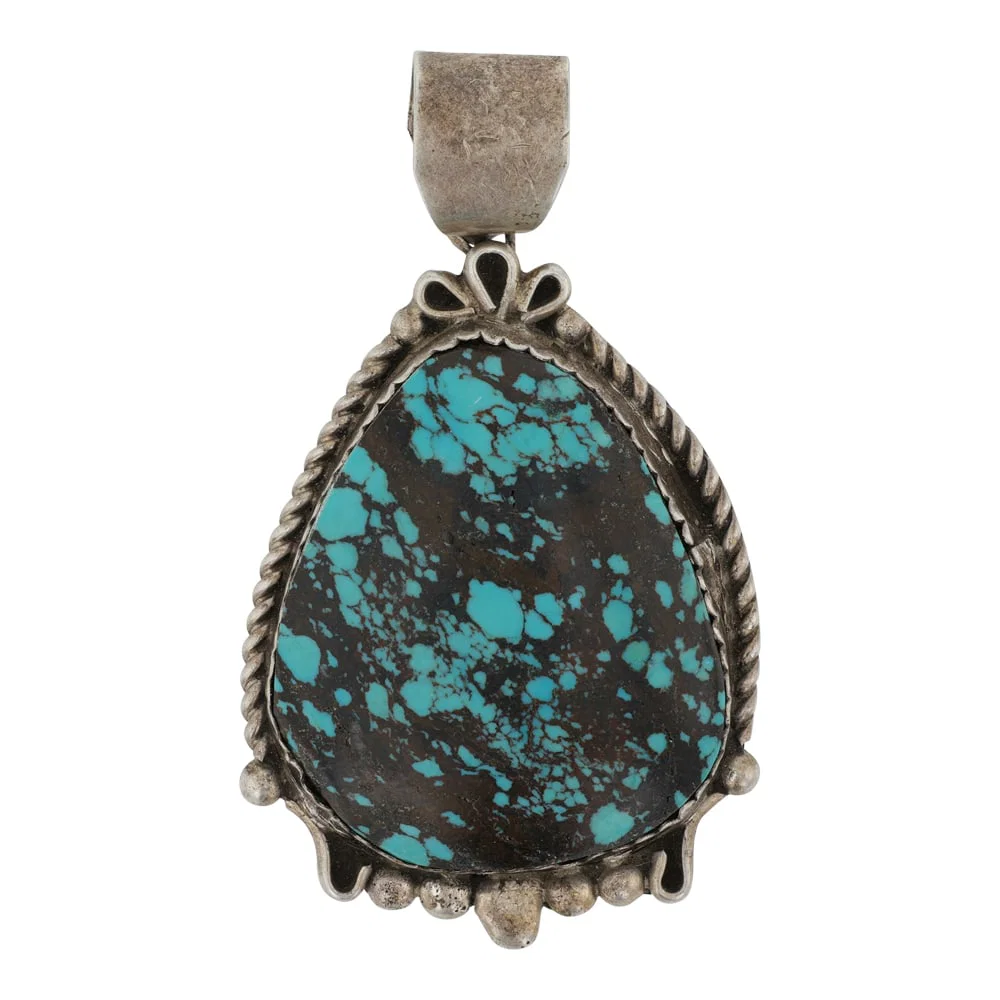 Navajo Hubei Turquoise Freeform Pendant