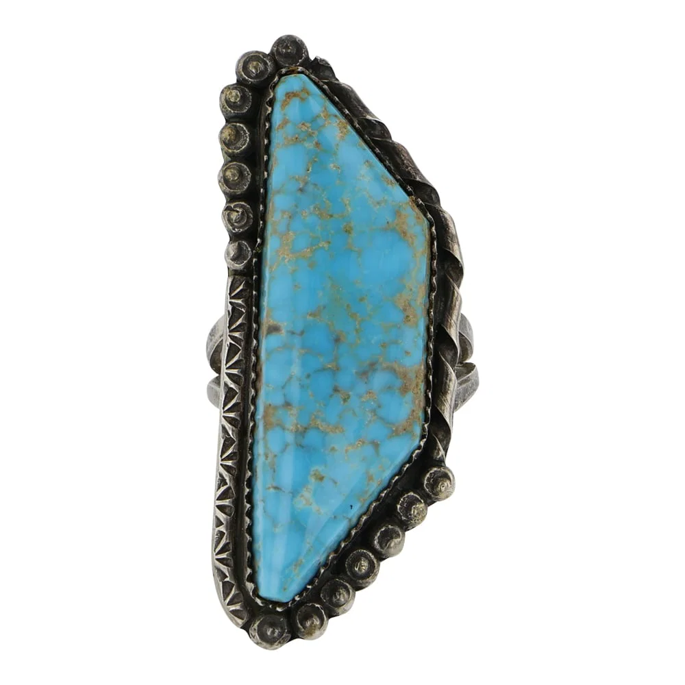 Navajo Kingman Turquoise Freeform Ring