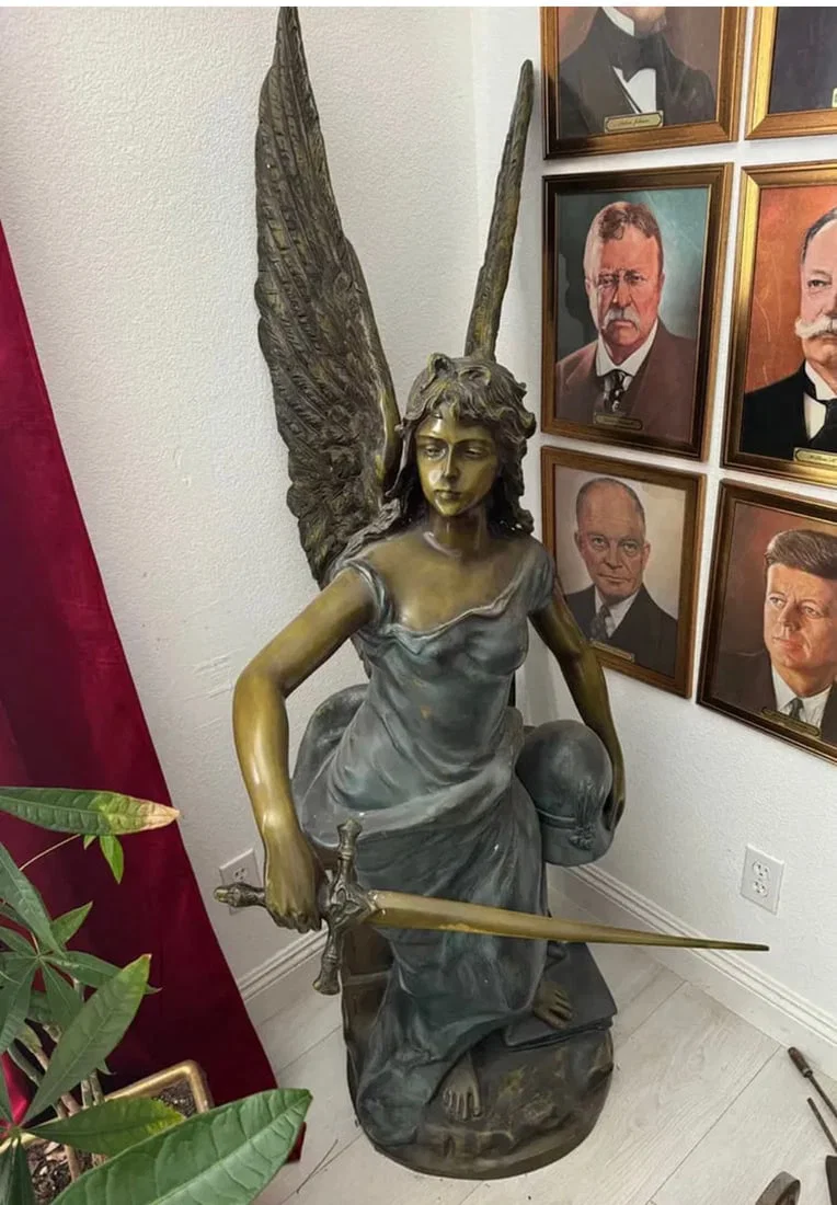 Near Life Size ANGELBronze Sculpture by Villar