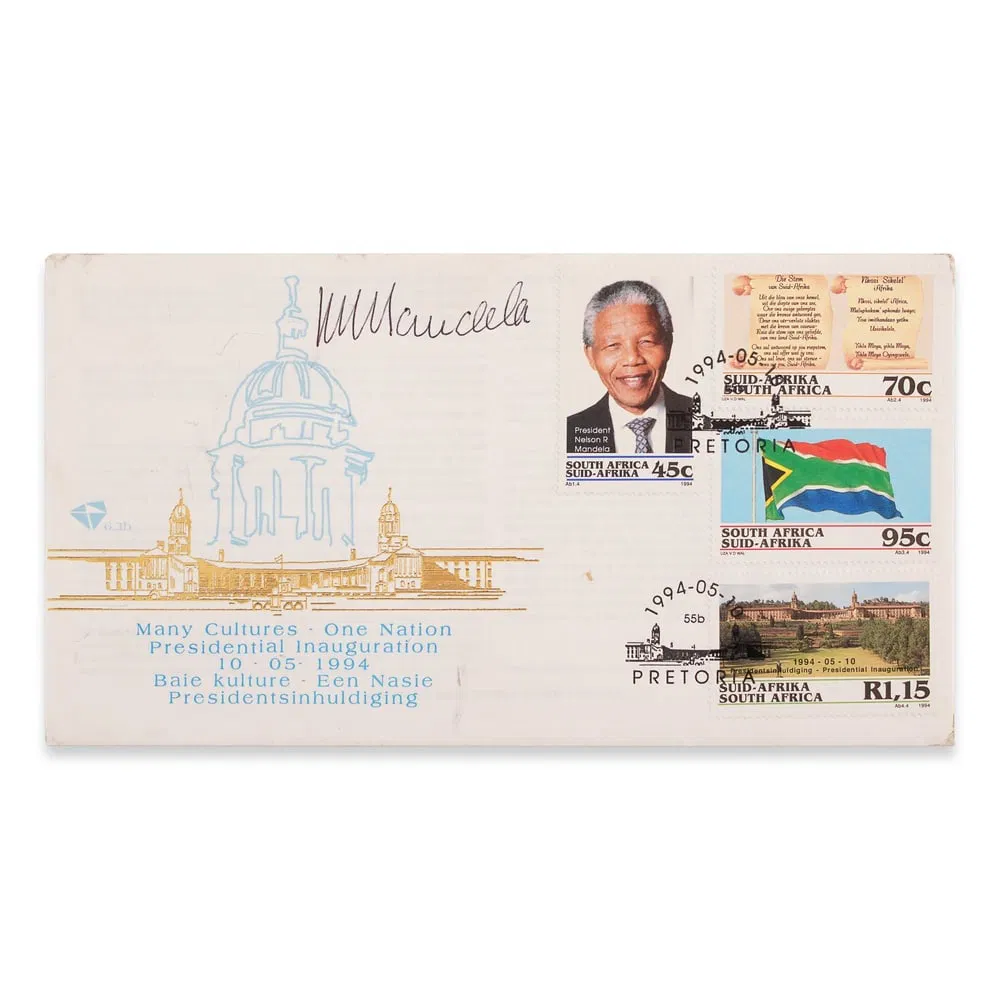 NELSON MANDELA SIGNED PRESIDENTIAL INAUGURATION FIRST DAY COVER