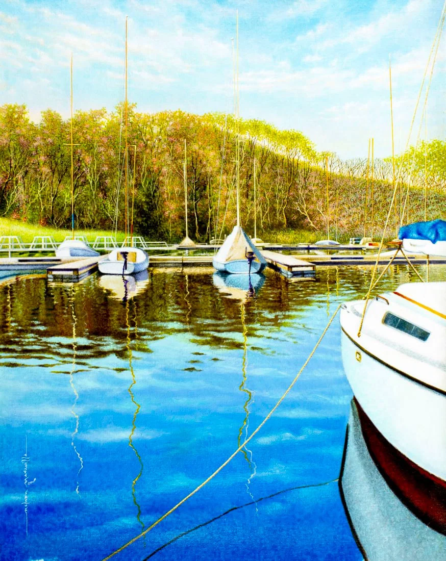 Nelson Maravilla (US,20C) oil painting