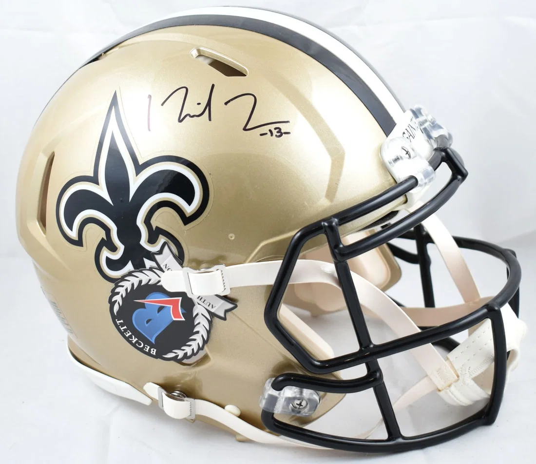 New Orleans Saints Full Size Speed Helmet Signed by Michael Thomas with Beckett Auth