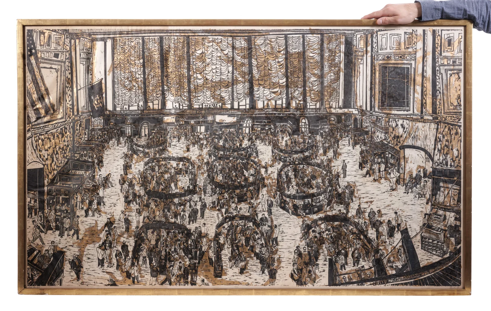 New York Stock Exchange by Ted Davies, Wall Street (New York, 1959) Sight: 32 1/2 x 54 1/2 in. (82.6