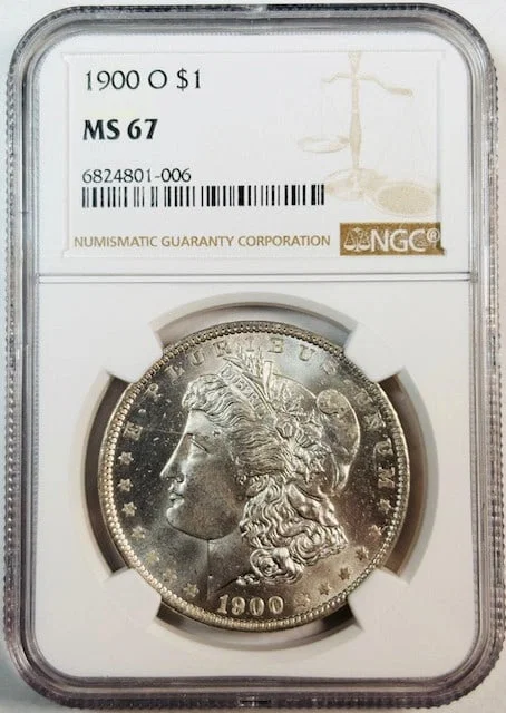 NGC MS67 1900 New Orleans Morgan Silver Dollar