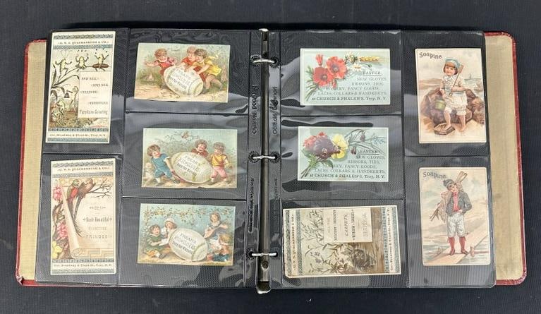 Nice album of TRADE CARDS, many subjects, approx. 200 or so...….nice overall condition. Grear lot