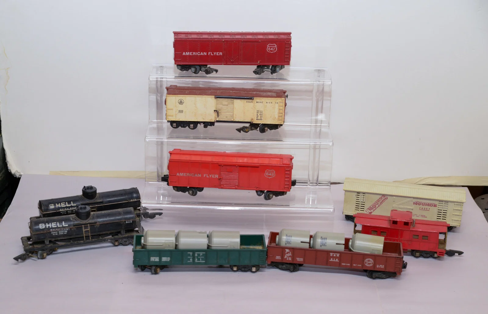 Nine Train Cars.
