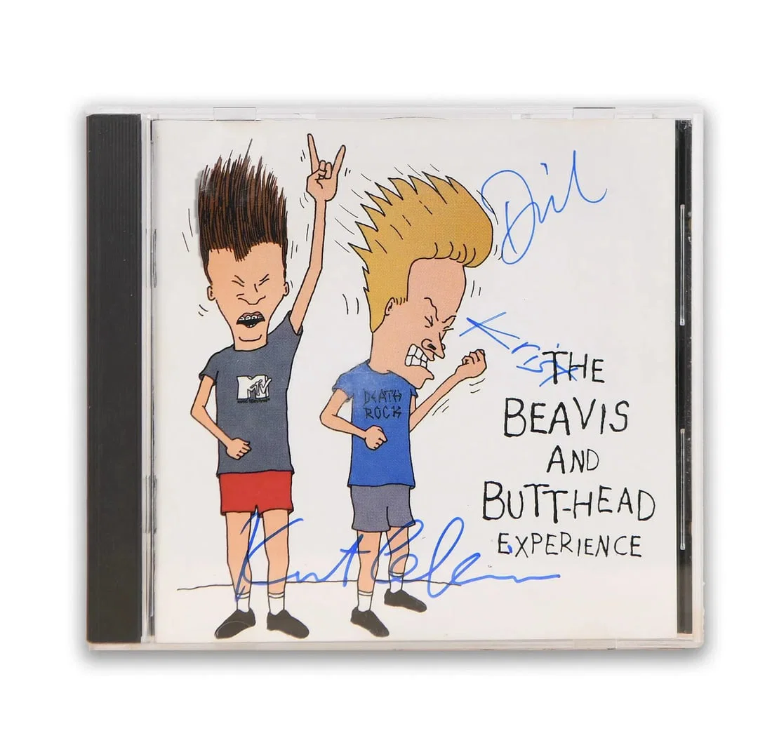 NIRVANA, MULTI-SIGNED THE BEAVIS AND BUTT-HEAD EXPERIENCE CD ALBUM