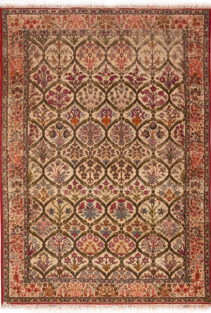 No Reserve - Antique Indian Agra Rug 6 ft 8 in x 4 ft 10 in (2.03 m x 1.47 m)