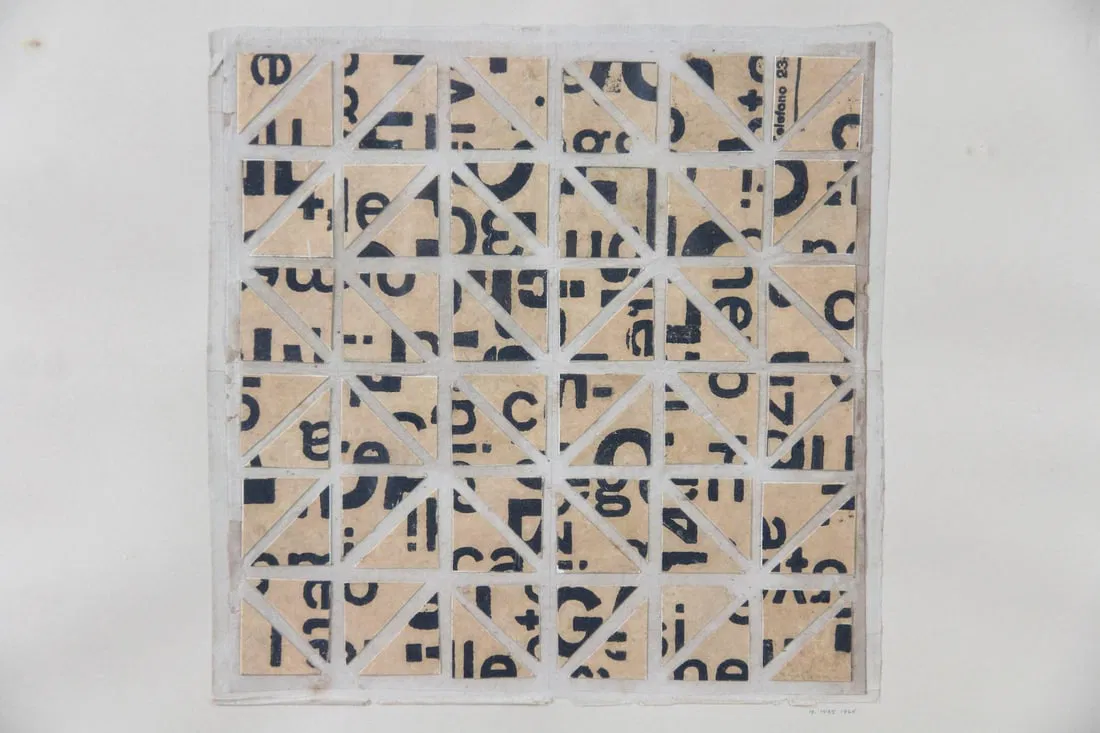 Norman Ives Abstract Silkscreen Collage 1965
