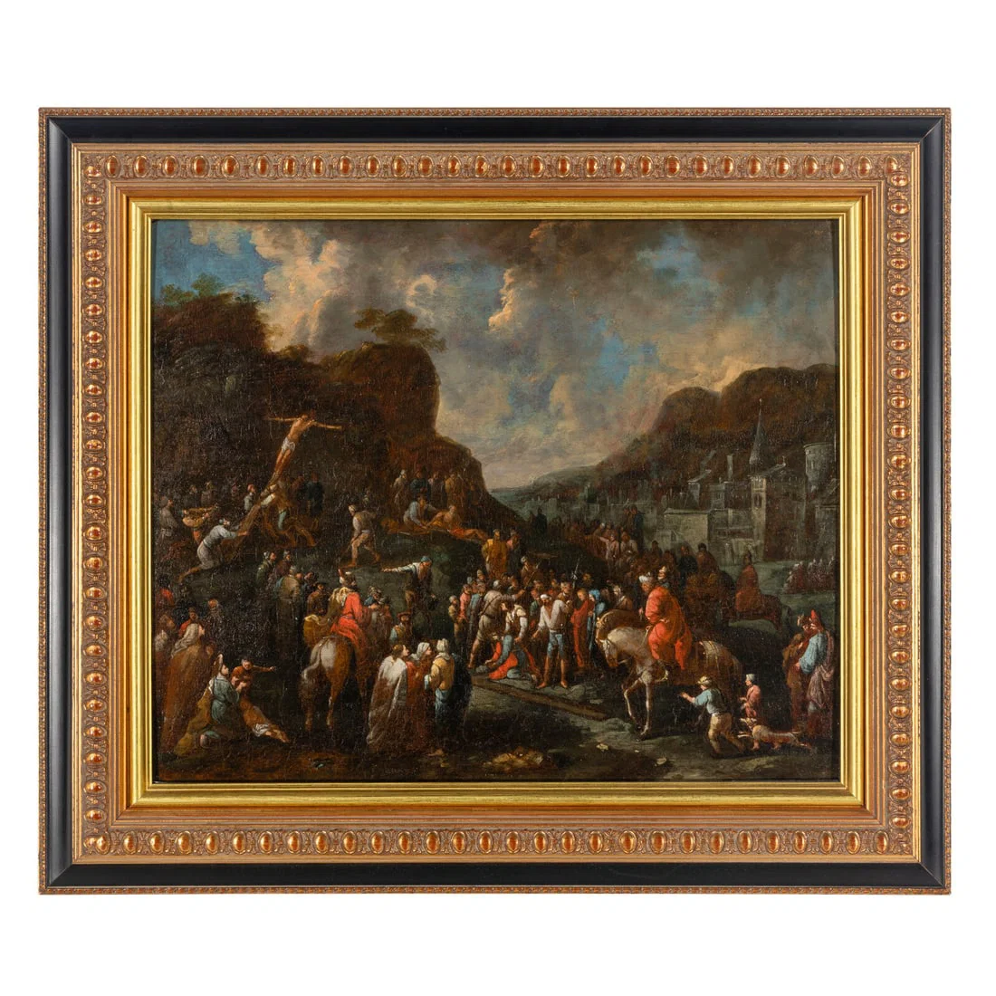Northern Netherlands, Late 17th/Early 18th Century, Christ on the Way to Calvary with Fortified City