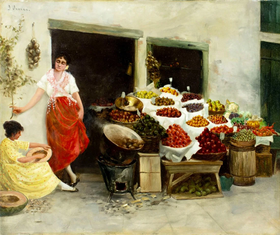 Novano (Italy,early 20C) oil painting antique