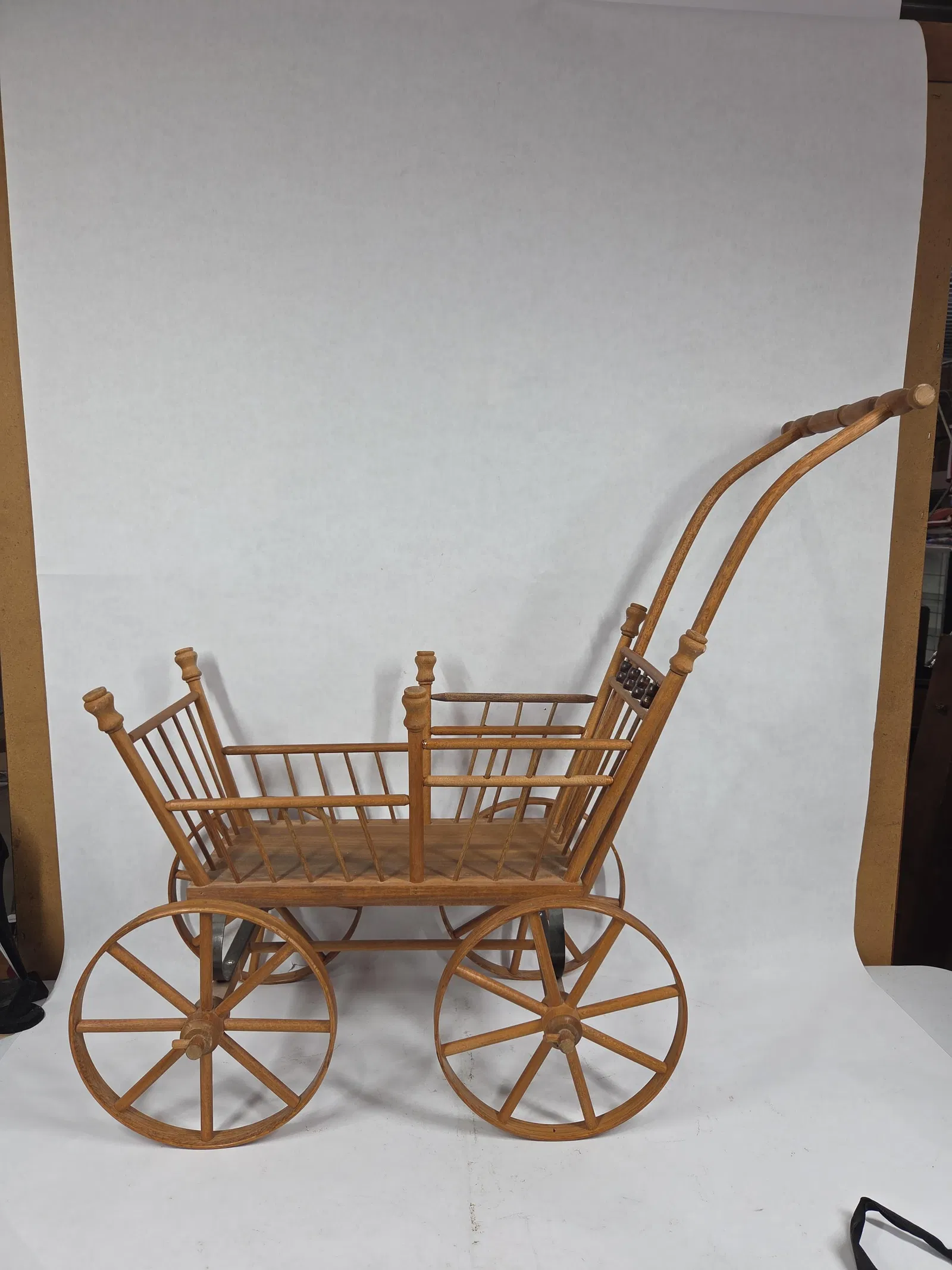 Oak French Doll Stroller