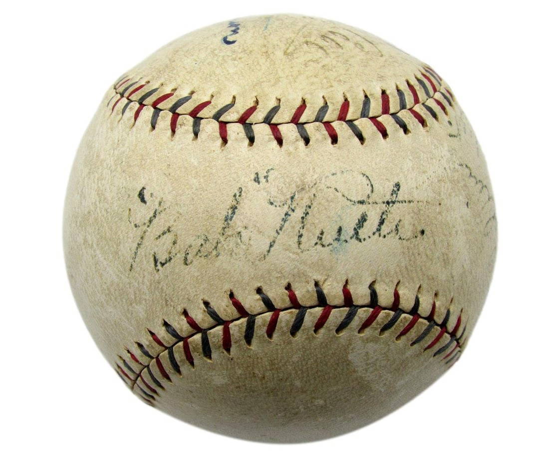 Official American League Baseball Signed by Ruth Collins Wheat Cobb JSA Authenticated