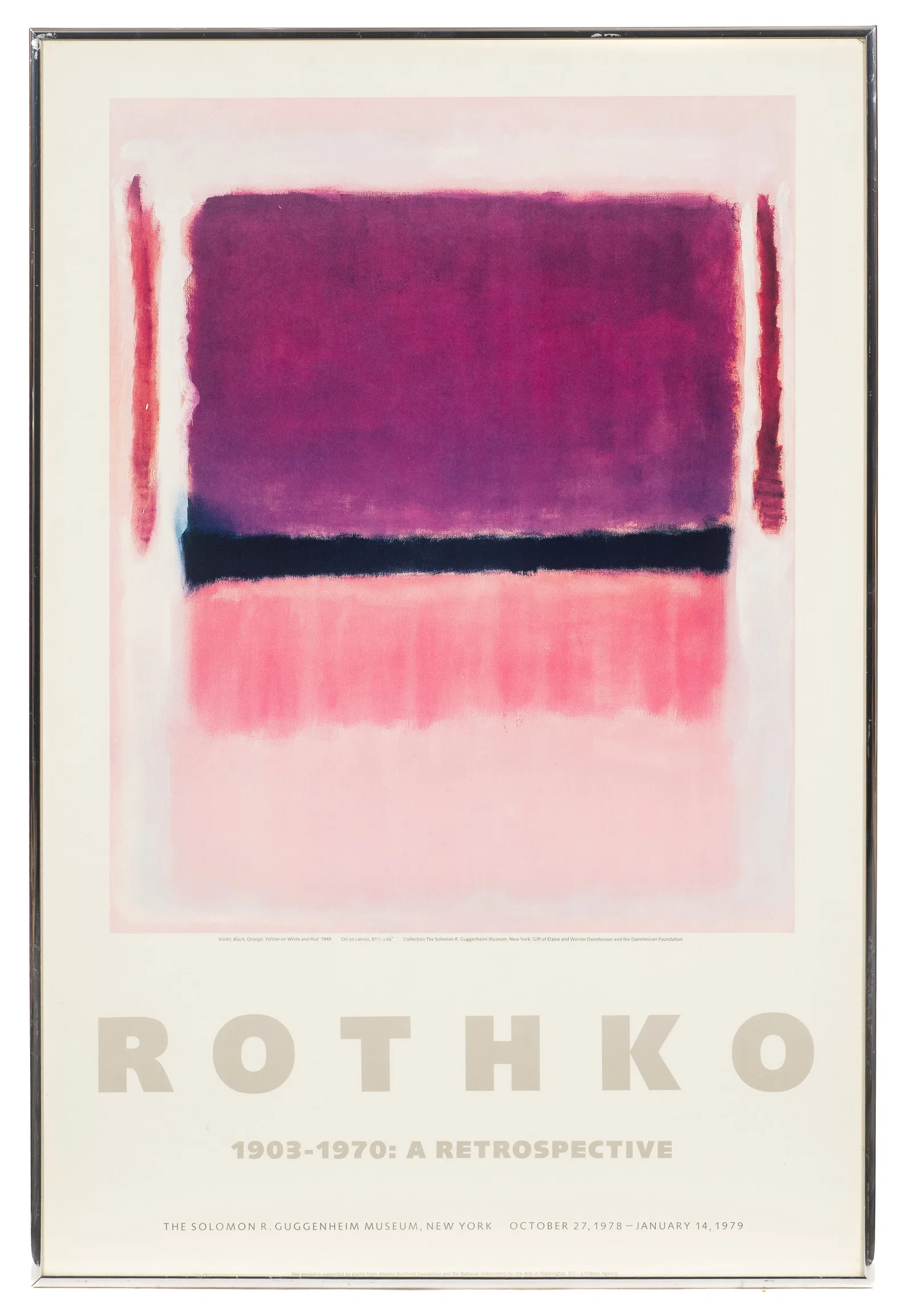Offset Framed Exhibition Poster, Mark Rothko.