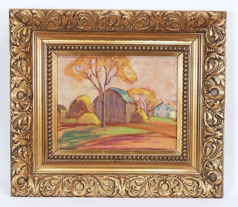 Oil on Board signed A.J. (Alfred Joseph) Casson, 8 3/8 x 10 3/8" "Norwal" (w/literature).