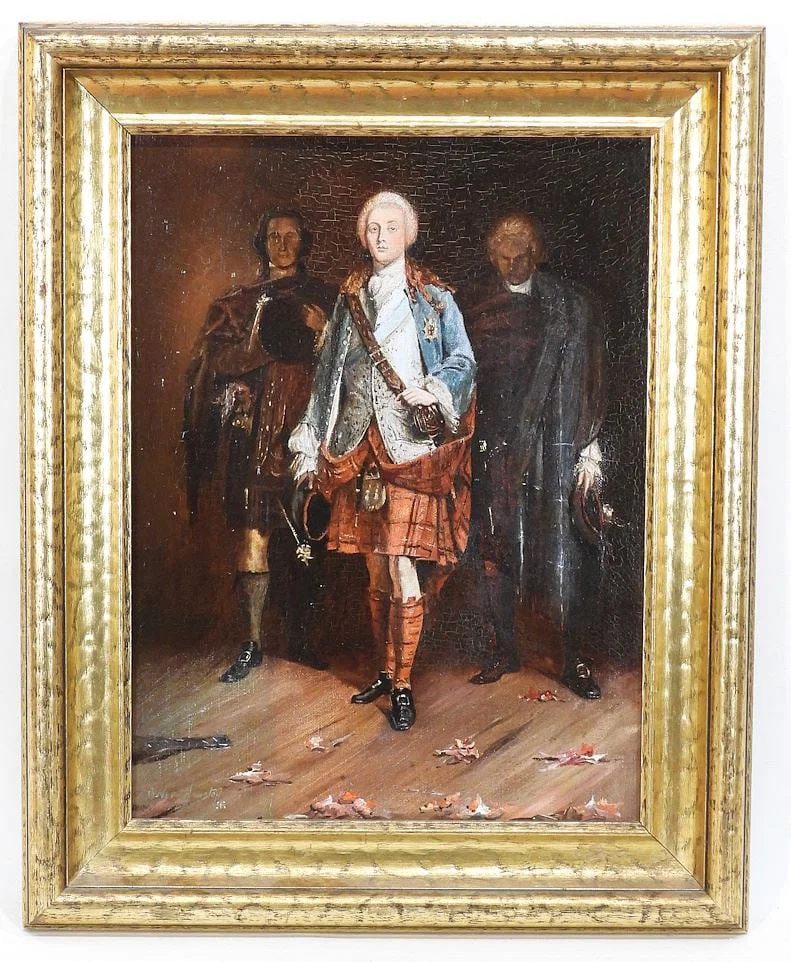Oil on Canvas Board signed Robert Hauston, 15 1/4 x 11 5/8" "Bonnie Prince Charlie".