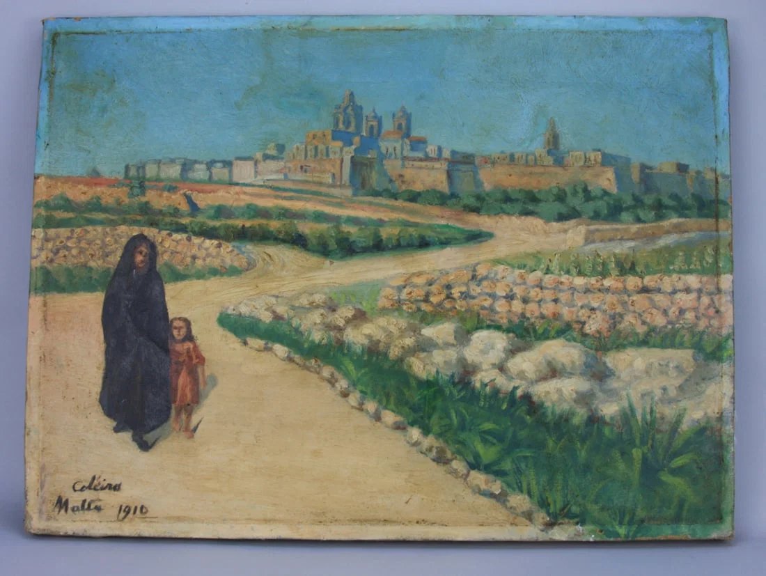 Oil on Canvas Landscape of Median Malta