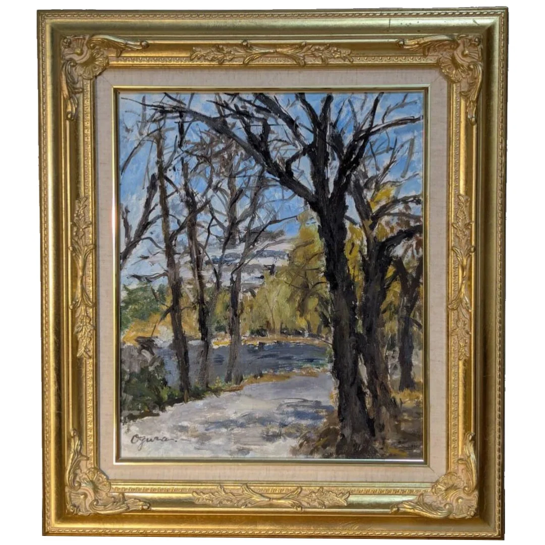 Oil on canvas, landscape painting, size 8.