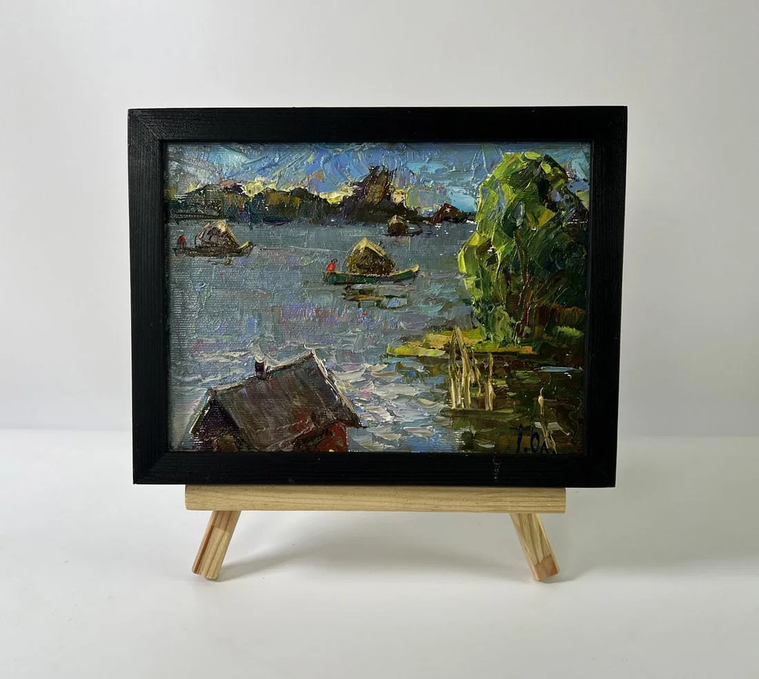 Oil painting Above the lake Oleksiy Ivanyuk