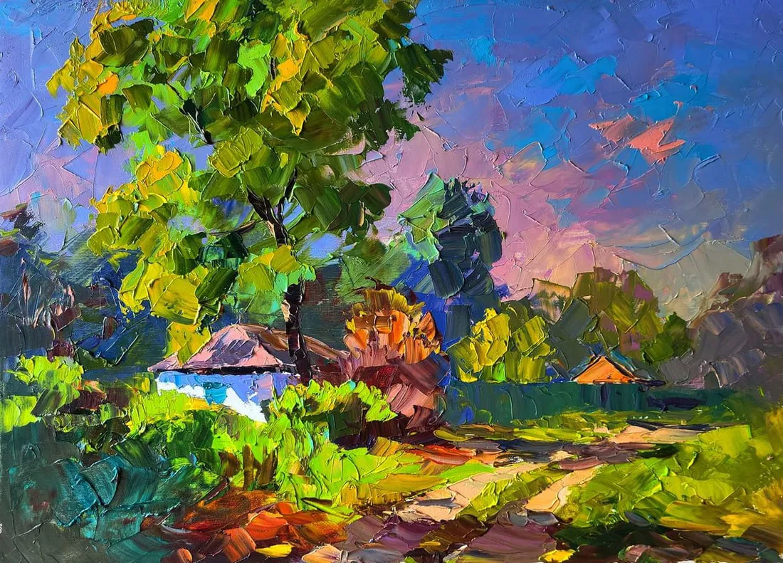 Oil painting Autumn came suddenly Boris Serdyuk