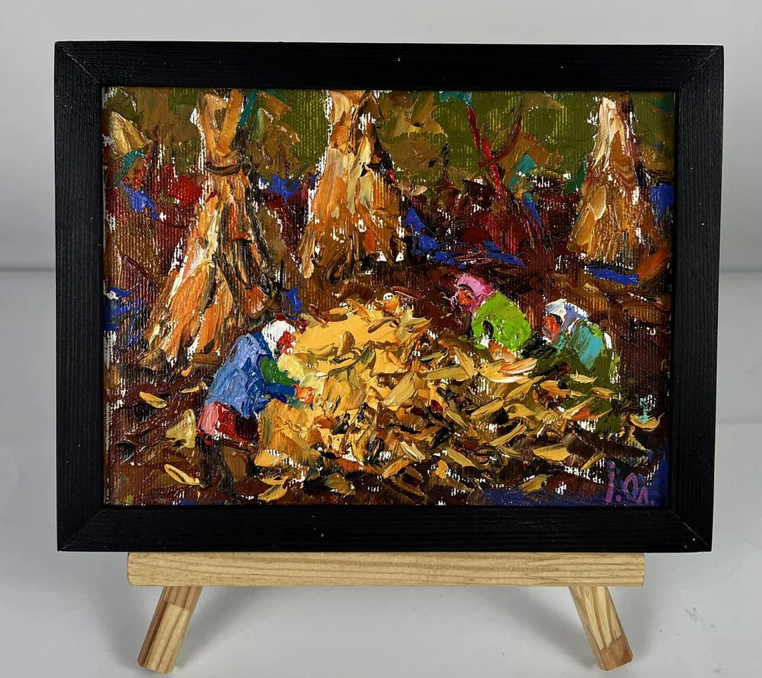 Oil painting Autumn has come to the field Oleksiy Ivanyuk