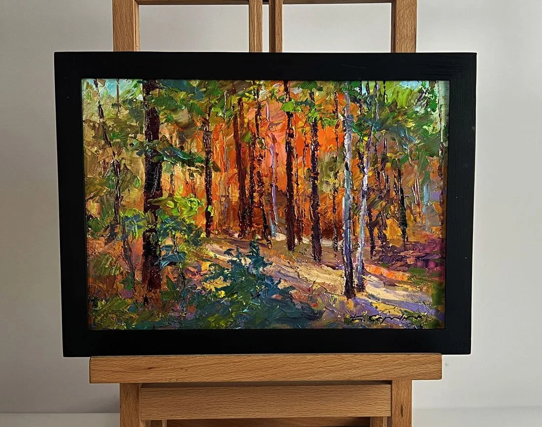 Oil painting Autumn in the forest Boris Serdyuk