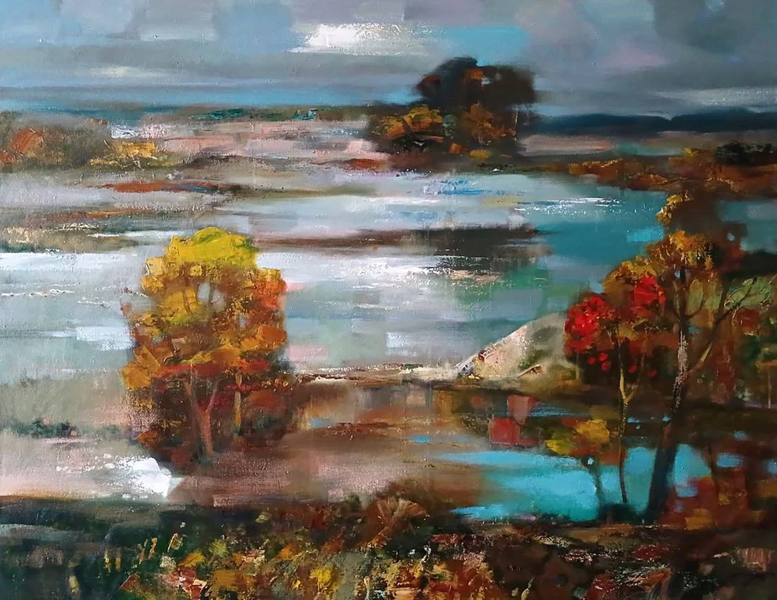 Oil painting Autumn twilight Anatoly Tarabanov