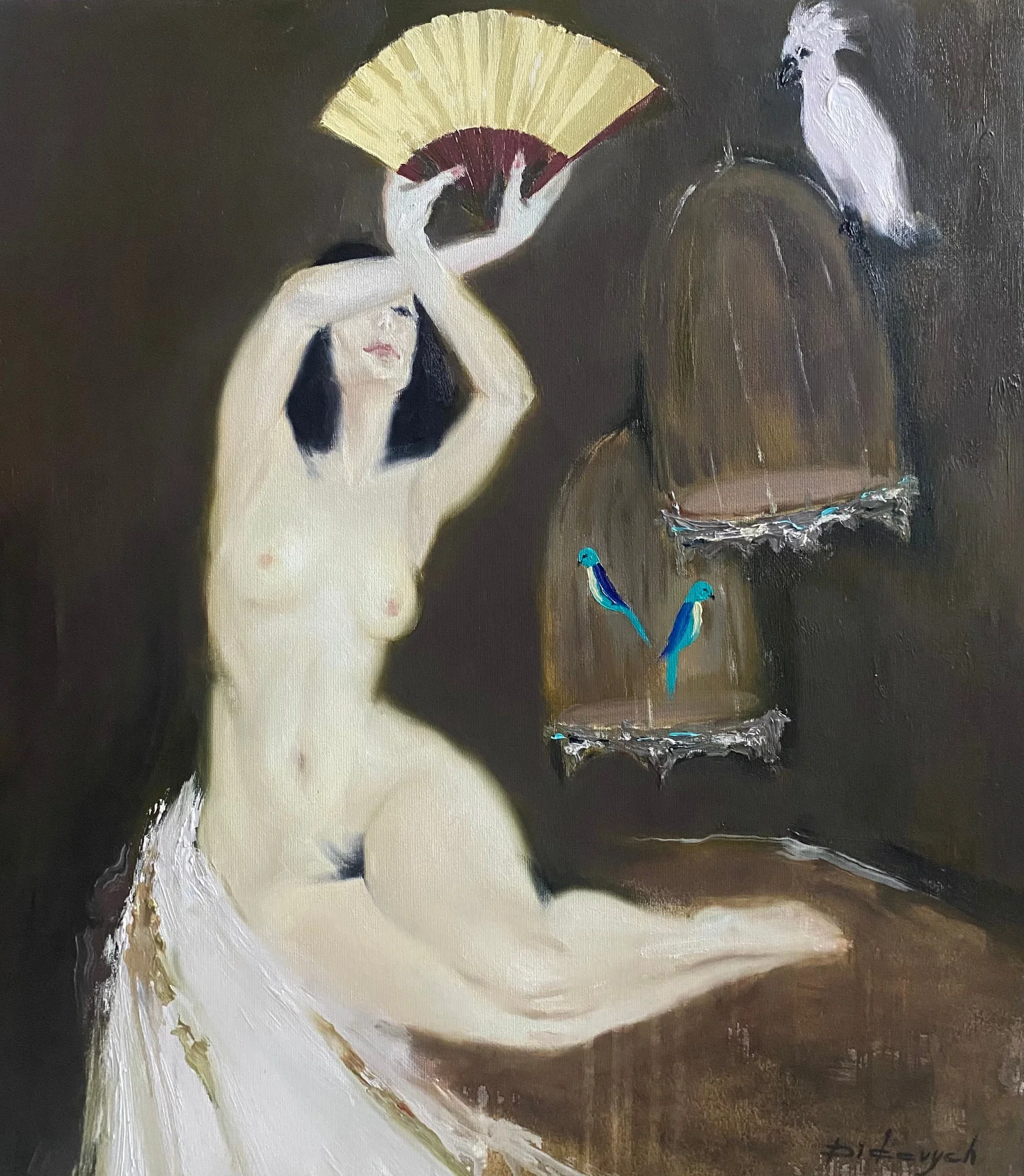 Oil painting Birds Yulia D.