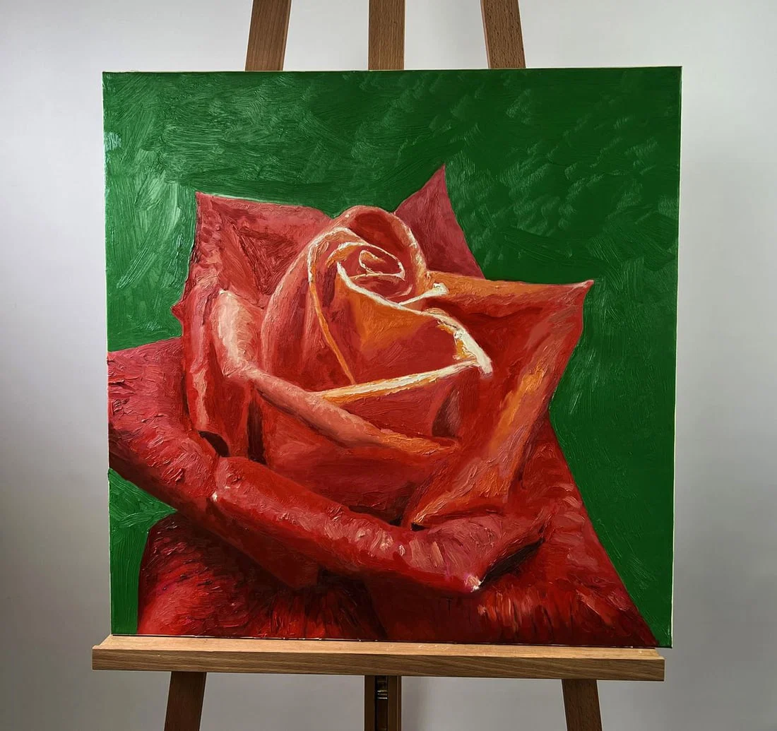 Oil painting Bloom between love and farewell Oleksandr Gukalov