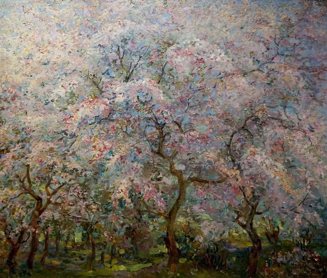 Oil painting Blooming trees Tytarenko Odarka Anatoliivna