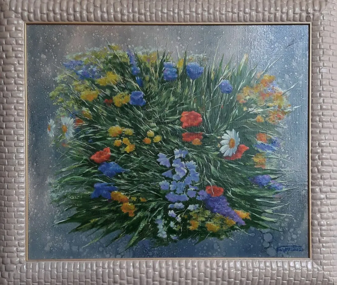 Oil painting Bouquet of flowers Vasily Korkishko