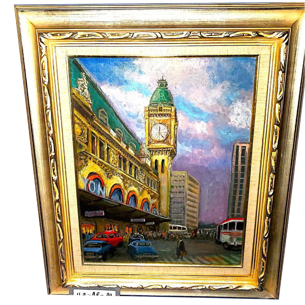 Oil Painting by Ito Hisatoshi, "Morning at Lyon Station," F6, A-11