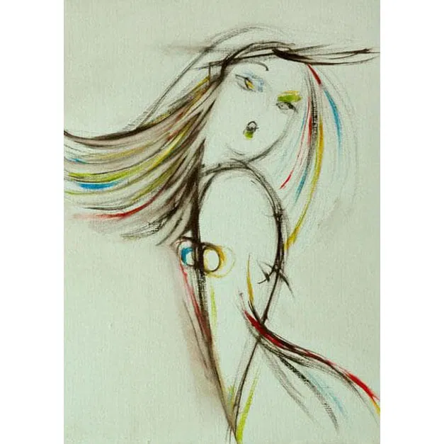Oil Painting by Reiko Kanke – Female Portrait