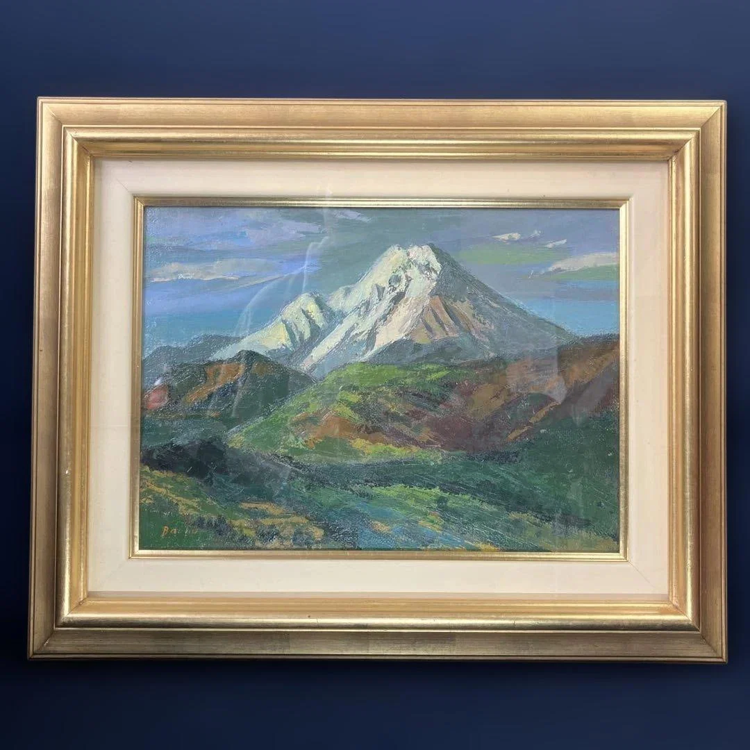 Oil Painting by Toshio Tomono, "Mitake F4", Mount Mitake, Chichibu, Saitama Prefecture