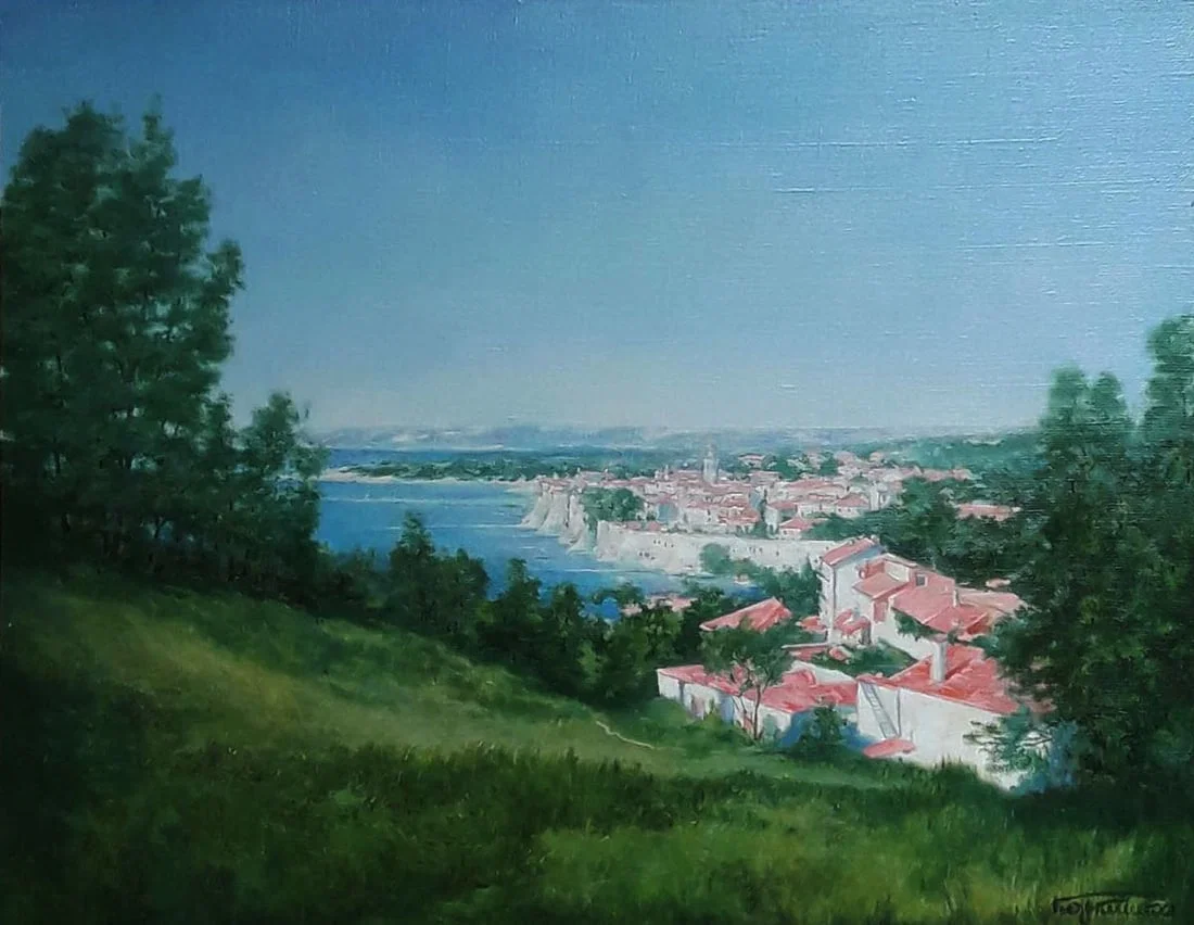 Oil painting City Island Vasily Korkishko