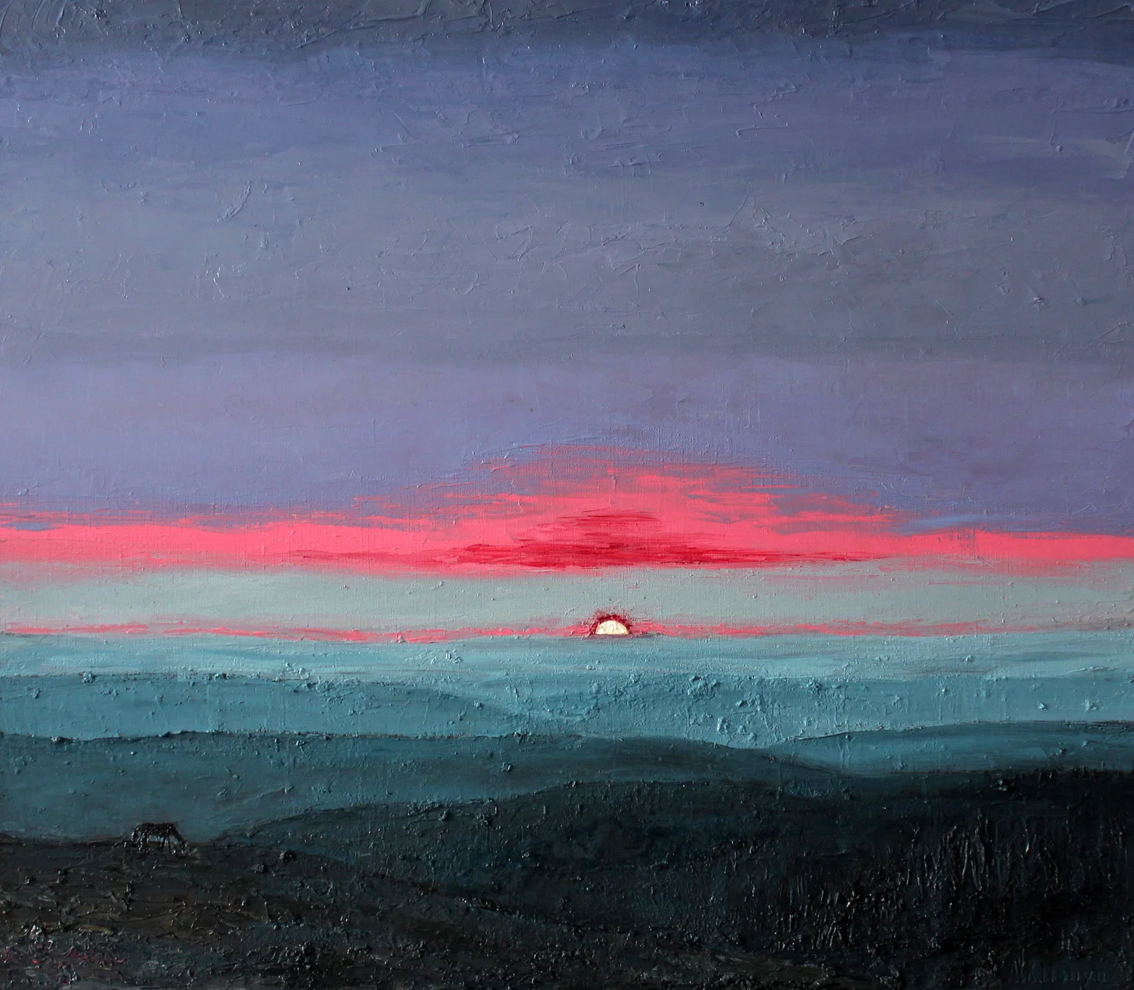 Oil painting Dawn sky Andriy Klishyn