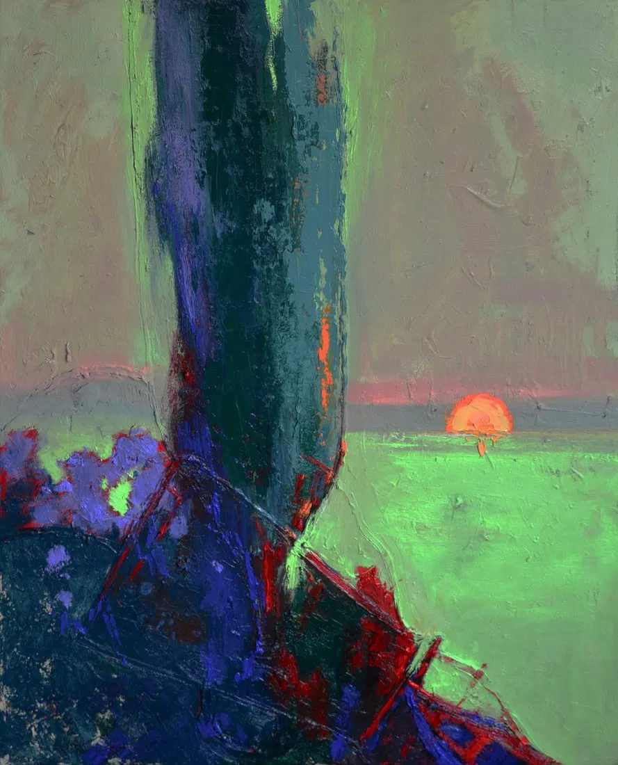 Oil painting Evening at the Sea Natalia Korf-Ivaniuk