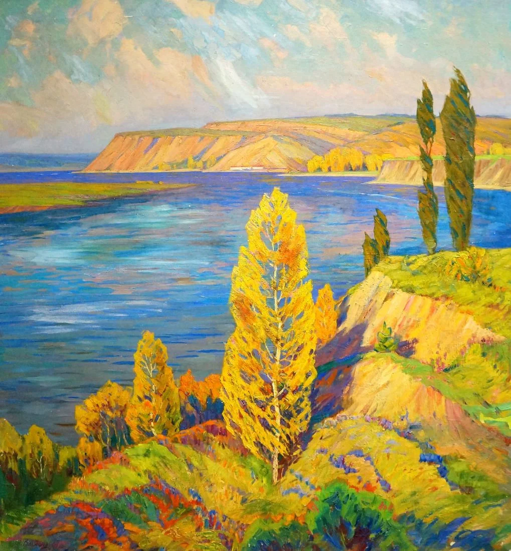 Oil painting Evening landscape Zlyden Yuri Fedorovich