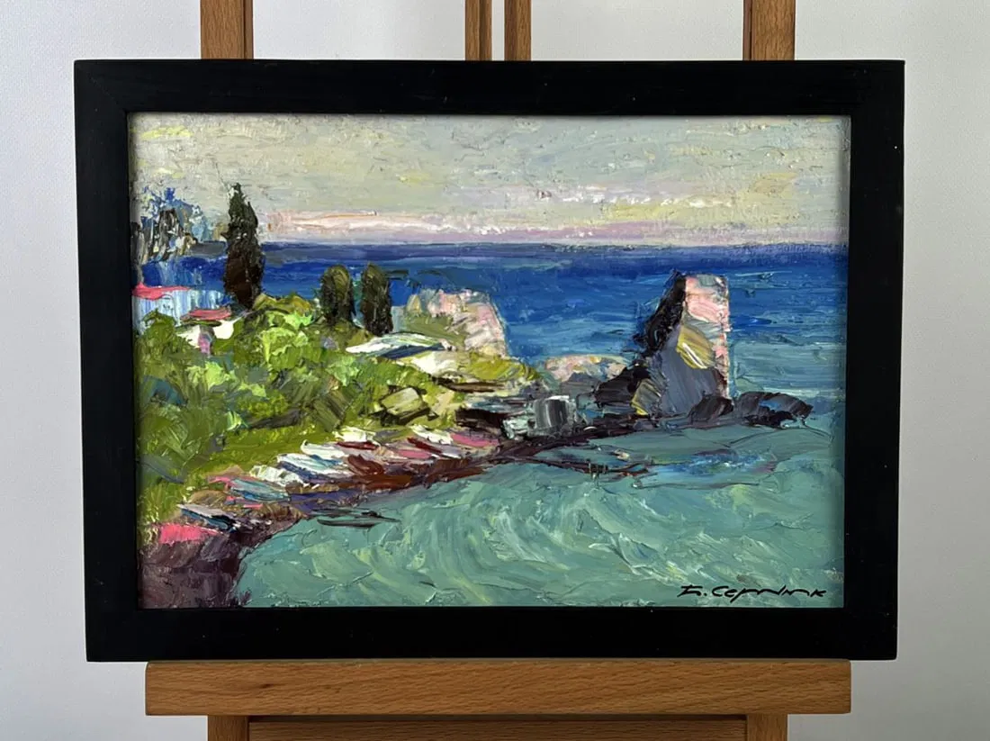 Oil painting Evening sea horizon Boris Serdyuk