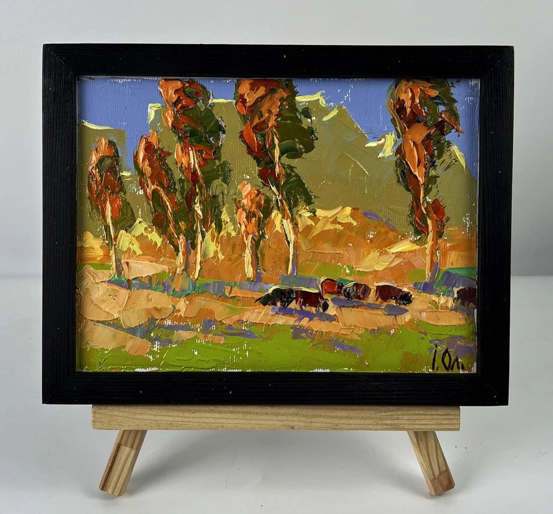 Oil painting Flock in the meadows Oleksiy Ivanyuk