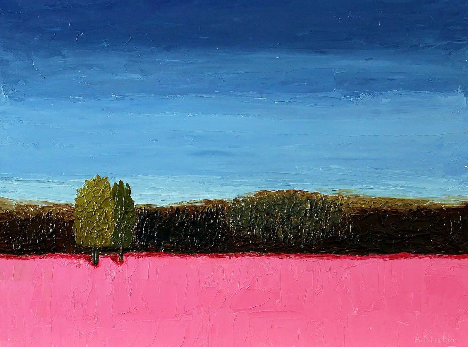 Oil painting Flower field Andriy Klishyn
